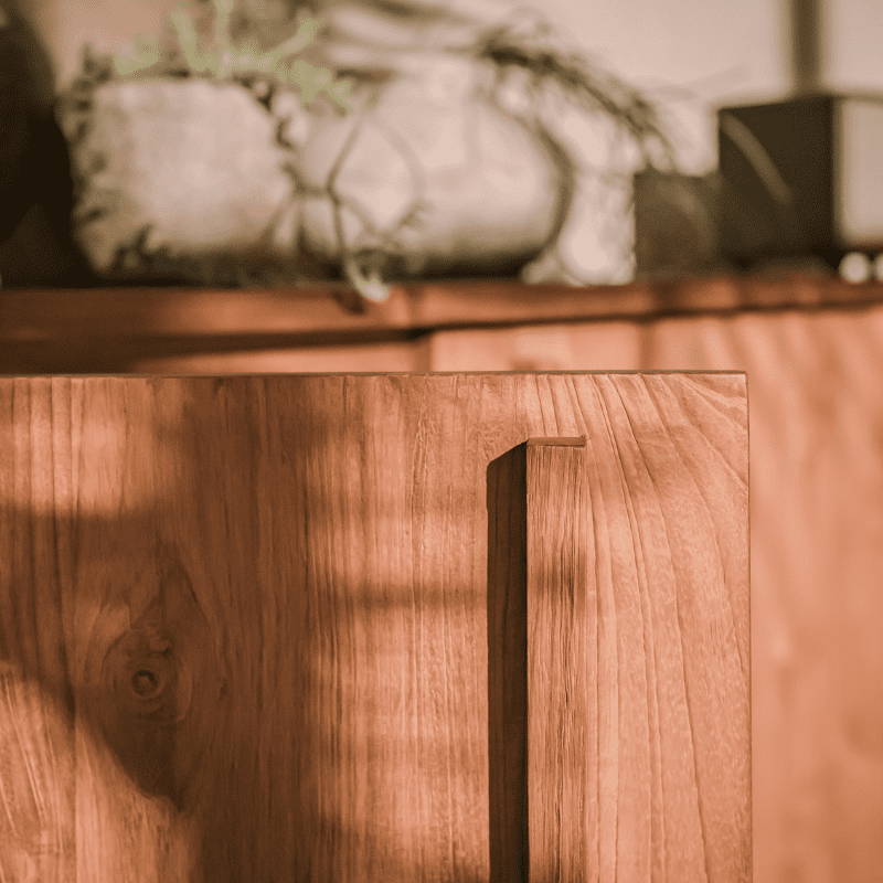 Buffet en teck vintage SIXTIES 154cm 3 portes