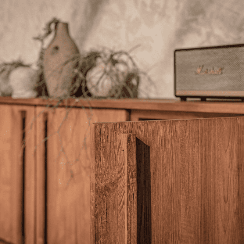 Buffet en teck design SIXTIES 194cm 4 portes