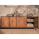 Buffet en teck recyclé SIXTIES 194cm 4 portes