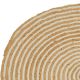 Tapis rond 90 cm jute et coton naturel TRIBAL 90cm