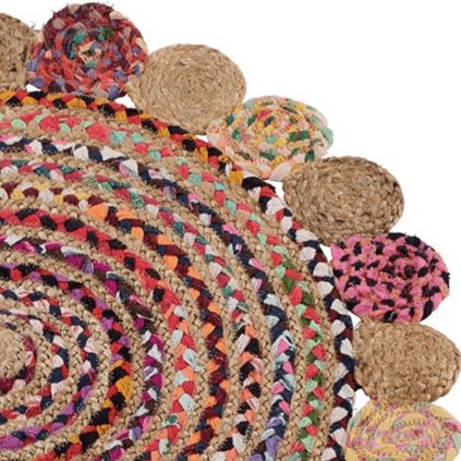 Tapis rond multicolore TRIBAL 90 cm