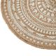 Tapis rond ethnique blanc et beige TRIBAL 90 cm