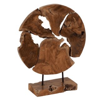 Sculpture decorative en teck pièce unique RACINE 50cm