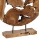 Sculpture decorative teck unique RACINE 71 cm