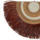 Décoration murale demi-lune en fibres naturelles TRIBAL 75 cm