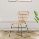 Chaise rotin naturel et métal RATTAN 50cm
