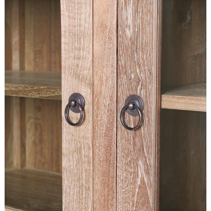 Vitrine basse en teck massif recyclé POHON 120cm