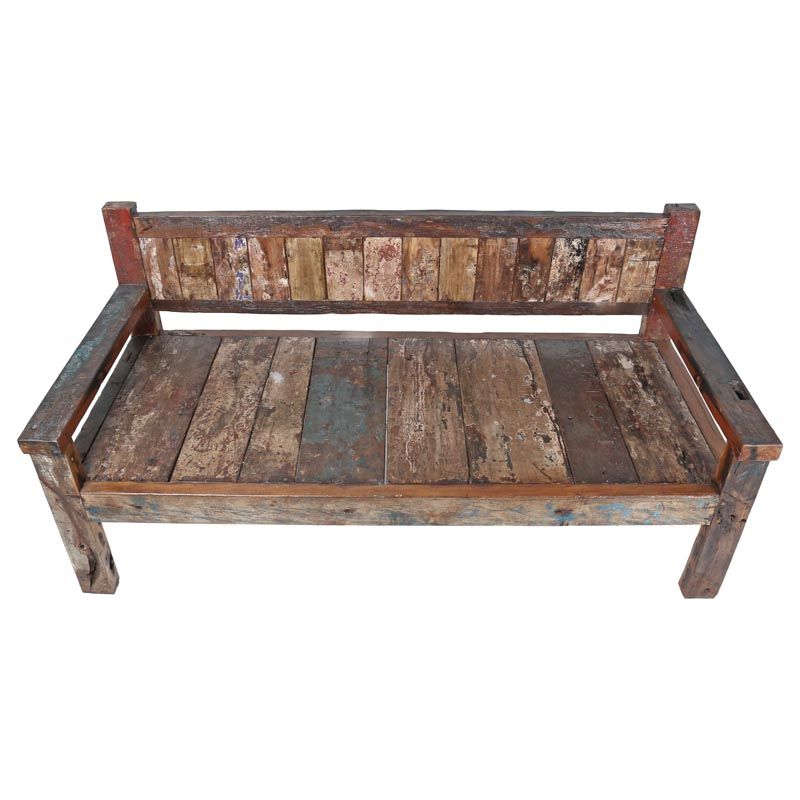 Canapé bois de bateau recyclé BOATWOOD 200cm