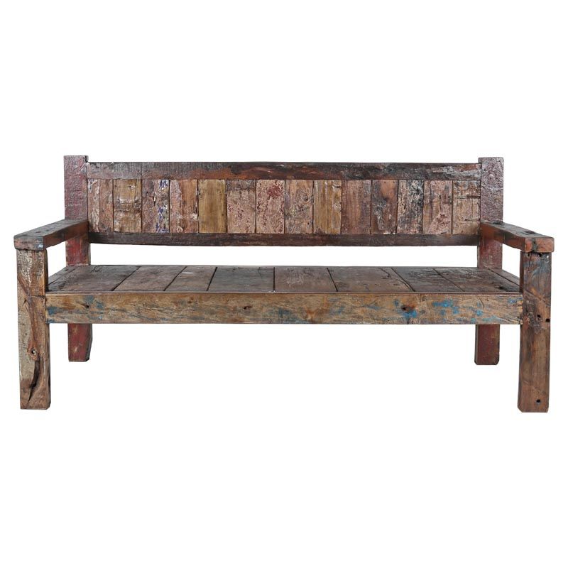 Canapé bois de bateau recyclé BOATWOOD 200cm