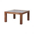 Table basse bois recyclé coloré carrée BOATWOOD 80cm