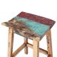 Tabouret de bar bois de bateau BOATWOOD 45cm forme naturelle
