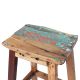 Tabouret de bar bois de bateau BOATWOOD 45cm forme naturelle