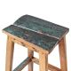 Tabouret de bar bois de bateau BOATWOOD 45cm forme naturelle
