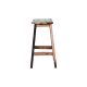 Tabouret de bar bois de bateau BOATWOOD 45cm forme naturelle