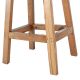 Tabouret de bar bois de bateau BOATWOOD 45cm forme naturelle