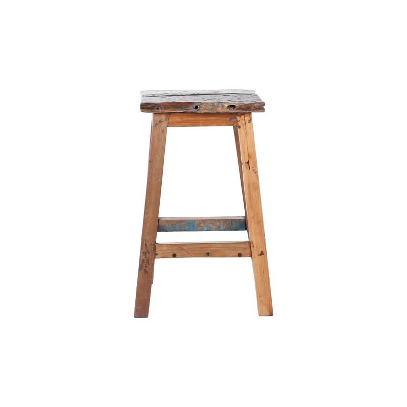 Tabouret de bar bois de bateau BOATWOOD 45cm forme naturelle