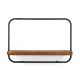 Etagère murale teck et métal recyclés SHELFMATE Ovale 50cm - C