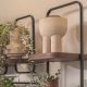 Etagère murale teck et métal recyclés SHELFMATE Ovale 35cm - B