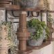 Etagère murale teck et métal recyclés SHELFMATE Ovale 35cm - B