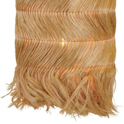 Suspension cylindrique avec frange en abaca TRIBAL 30cm
