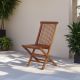 Chaise teck jardin pliante JATI 47cm modèle folding