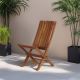 Chaise teck jardin pliante JATI 48cm modèle miami
