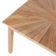 Table de jardin carrée en teck massif 100cm JATI