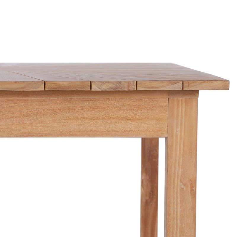 Table de jardin carrée en teck massif 100cm JATI