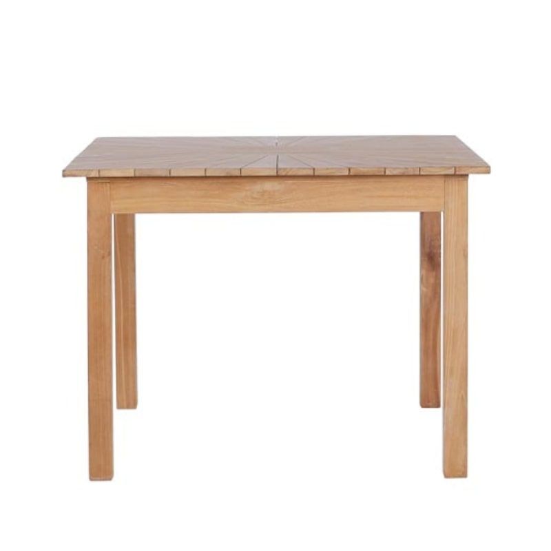 Table de jardin carrée en teck massif 100cm JATI