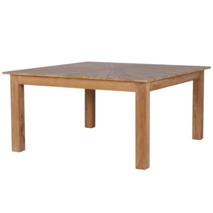 Table de jardin carrée en teck massif 150cm JATI