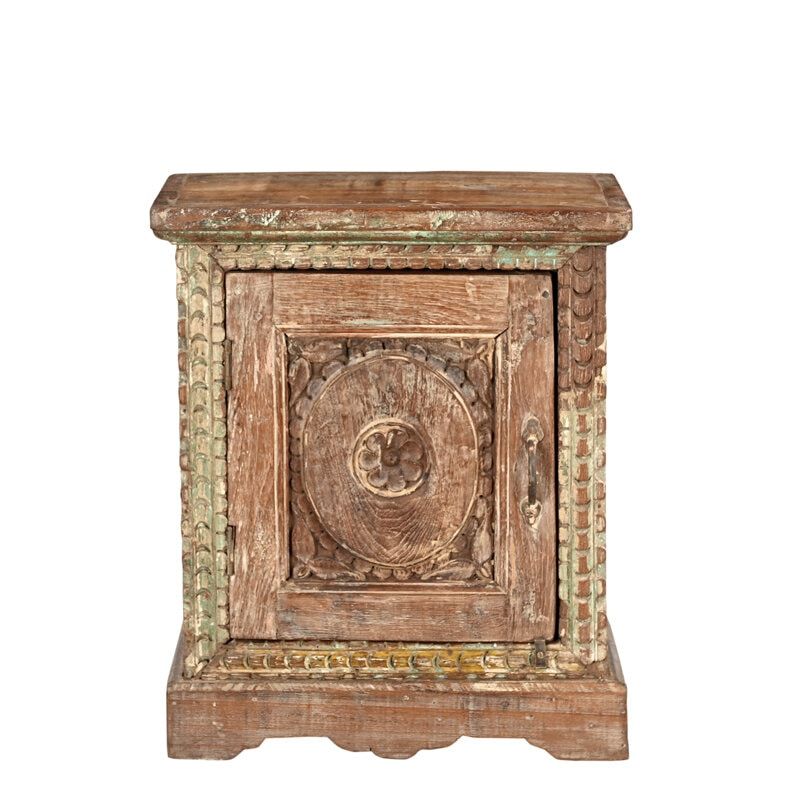 Chevet indien bois recyclé coloré INDIA 47cm