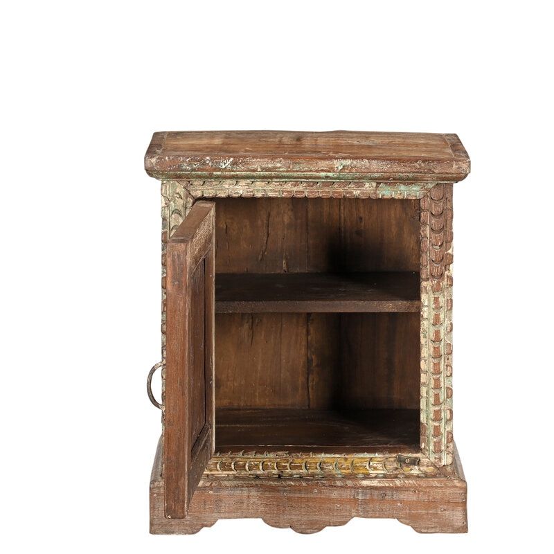 Chevet indien bois recyclé coloré INDIA 47cm