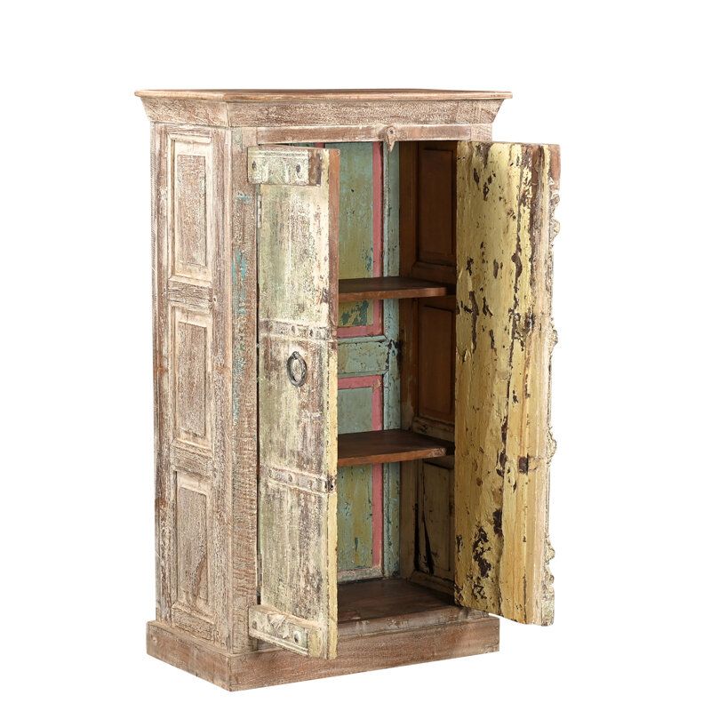 Meuble indien réalisé avec ancien volet restaurée 71cm INDIA