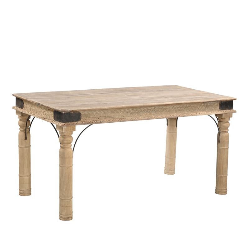 Table repas indienne bois massif recyclé INDIA 172cm