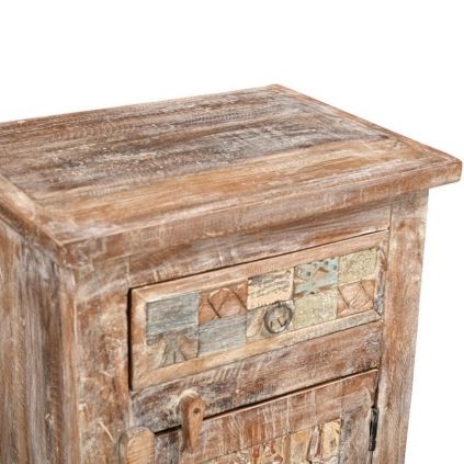 Chevet mosaïque bois coloré MOZAIK 45cm