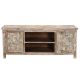 Meuble TV bois sculpté 150cm MOZAIK