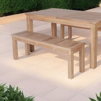Banc jardin teck massif JATI 130cm
