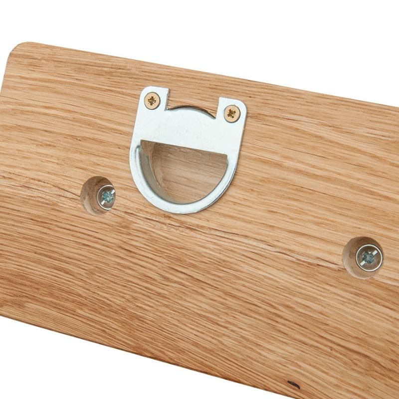 Porte manteau mural avec étagère en chêne massif OSLO 100cm