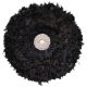 Décoration murale ronde en plumes et coquillages TRIBAL Ø65 cm noir