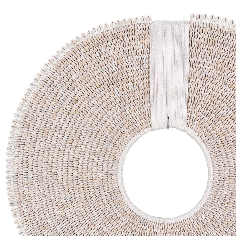 Grand collier coquillages déco ethnique TRIBAL h85cm rond