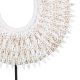 Collier coquillages déco ethnique TRIBAL h40cm blanc