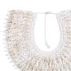 Collier coquillages déco ethnique TRIBAL h40cm blanc