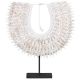 Collier coquillages déco ethnique TRIBAL h40cm blanc