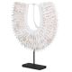 Collier coquillages déco ethnique TRIBAL h40cm blanc