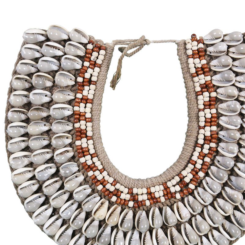Collier Ras Du Cou Ethnique Vintage - Coquillages Et Bronze - Style Tribal Bohème - Excellent état