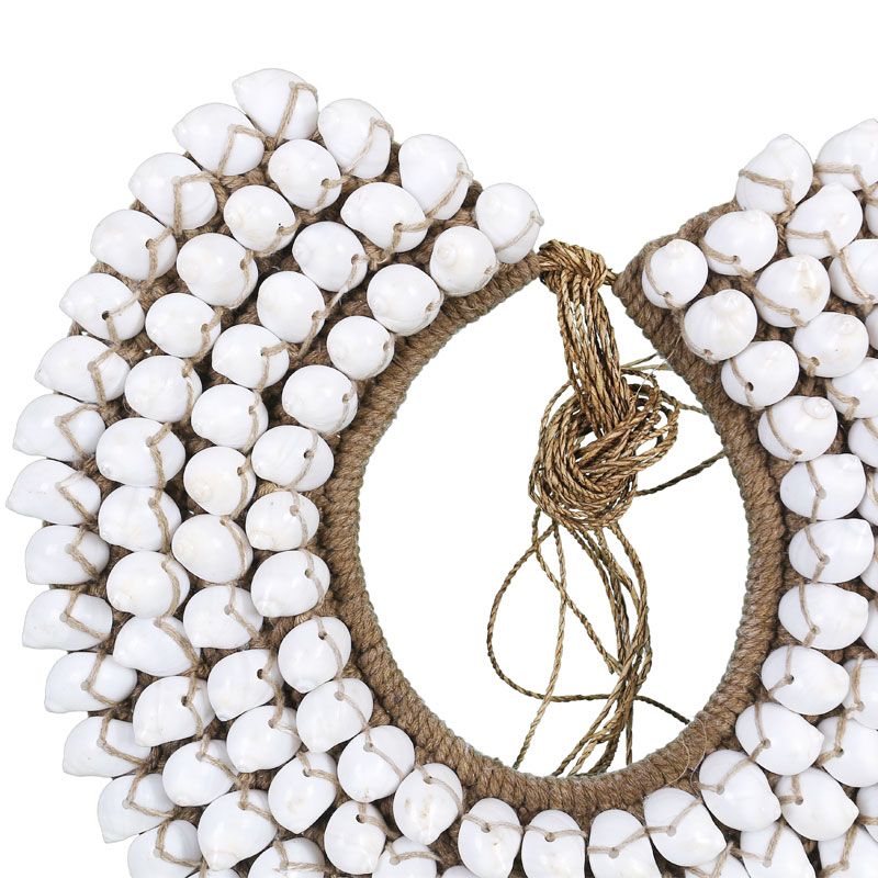Collier coquillages déco ethnique TRIBAL h40cm boules