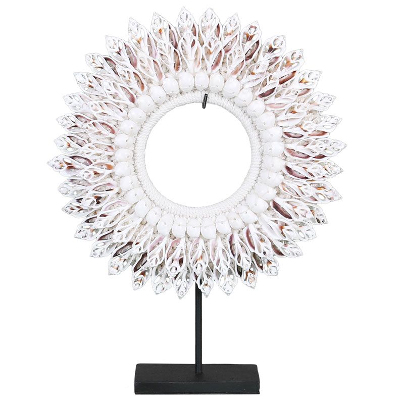 Petite déco collier coquillages ethnique TRIBAL h30cm trou