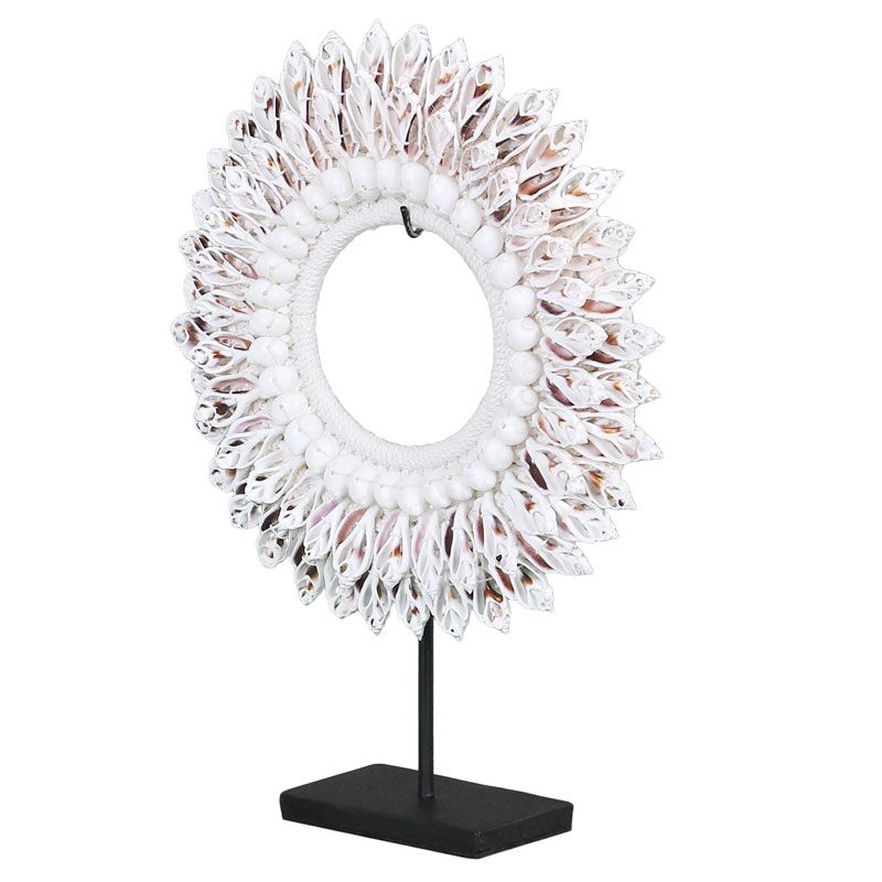 Petite déco collier coquillages ethnique TRIBAL h30cm trou