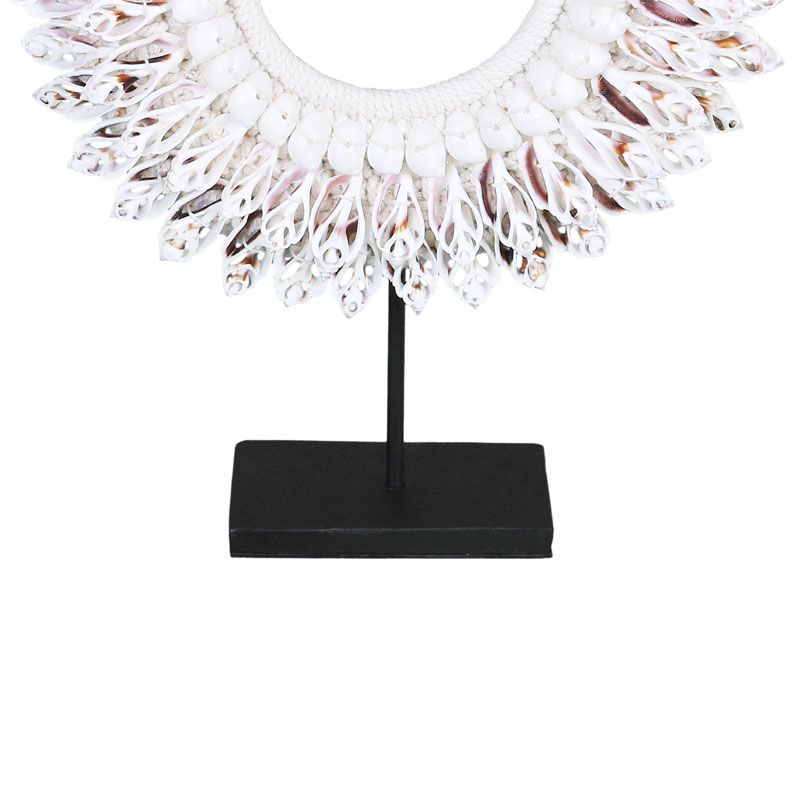 Petite déco collier coquillages ethnique TRIBAL h30cm trou