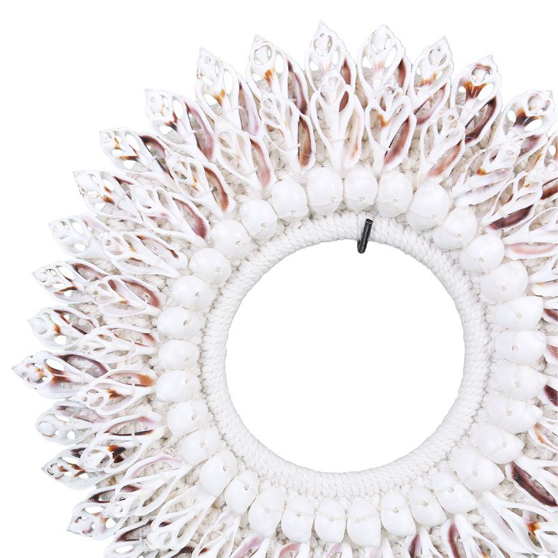 Petite déco collier coquillages ethnique TRIBAL h30cm trou